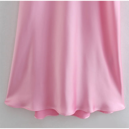 women camis satin long dresses elegant sleeveless slip holiday party