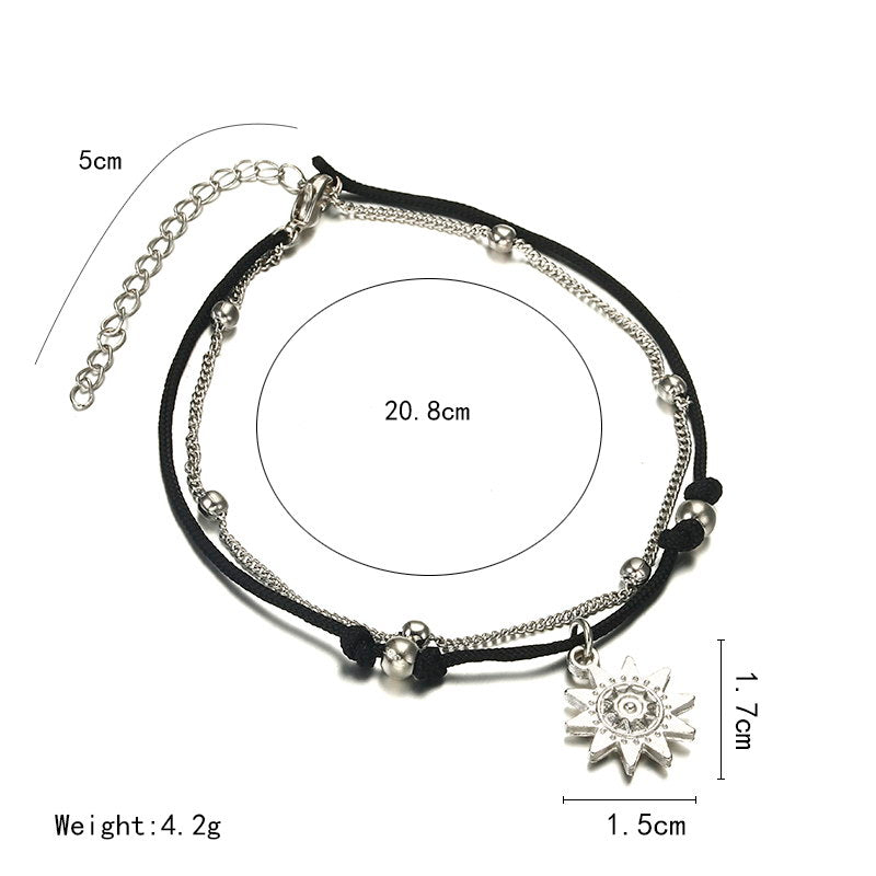 Sun Pendant Anklets Women