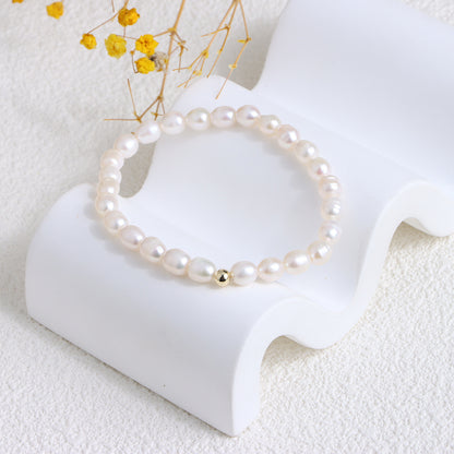 Freshwater Pearl Bracelet Female 14k Real Gold