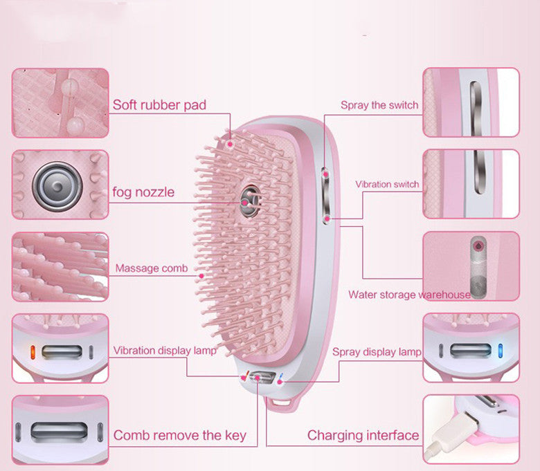 Electric Head Massage Comb with Steam