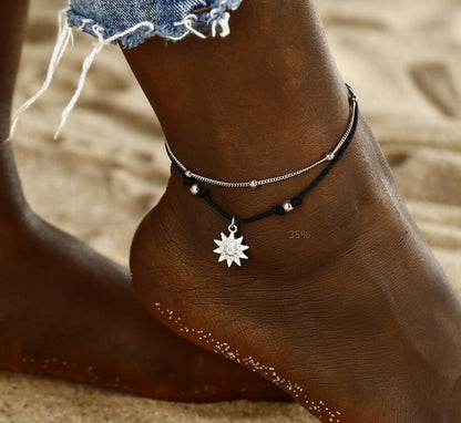 Sun Pendant Anklets Women